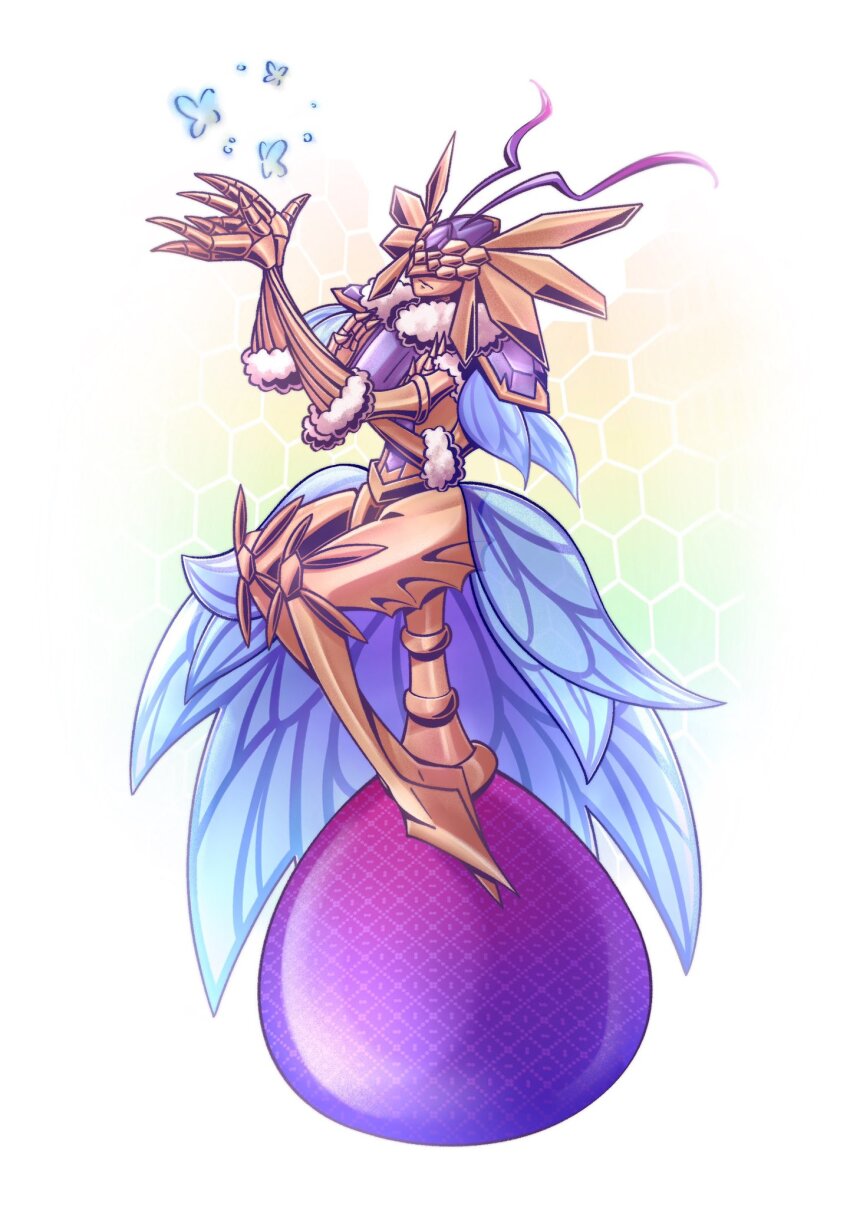 1girl arthropod_girl digimon digimon_(creature) eosmon_ultimate exoskeleton female_focus highres monster_girl solo wings