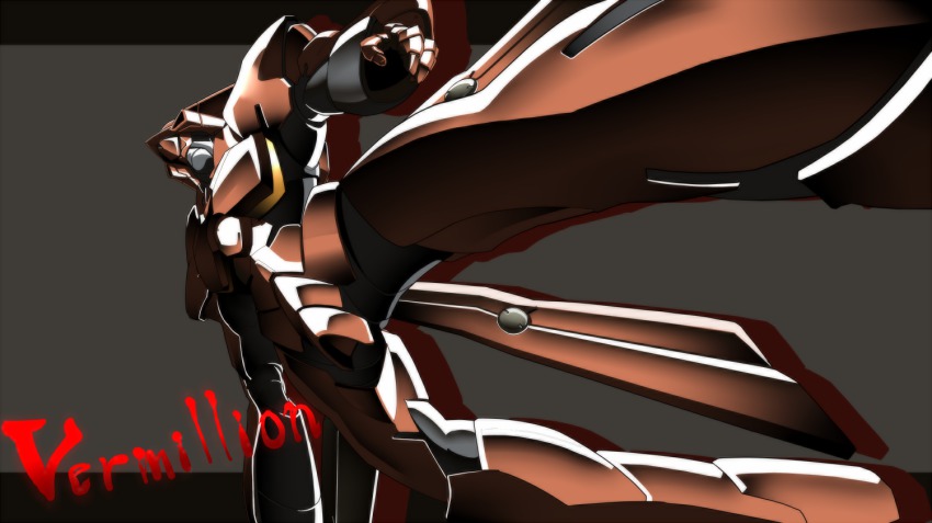00s character_name gomi_kushige letterboxed mecha no_humans rahxephon robot solo vermillion_(mecha)