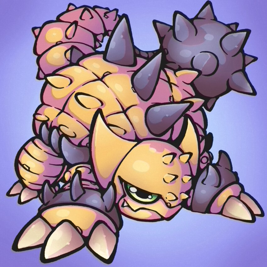 absurdres ankylomon claws digimon digimon_(creature) green_eyes highres solo spikes