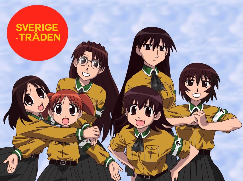 6+girls alternate_costume azumanga_daiou kagura kasuga_ayumu mihama_chiyo mizuhara_koyomi multiple_girls ns2d sakaki_(azumanga_daioh) takino_tomo
