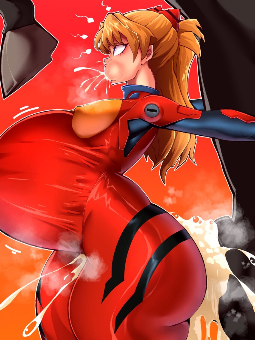 ! 1boy 1girl alternate_breast_size animal_penis artist_name ass bestiality blue_eyes blush bodysuit breasts brown_hair cheek_bulge cum cum_in_pussy cum_overflow curvy deep_penetration ejaculation embarrassed erection hair_ornament heart hetero highres horse horse_penis huge_ass interface_headset_(evangelion) internal_cumshot interspecies long_hair mecha_pilot_suit medium_breasts moaning motion_lines neon_genesis_evangelion nipples penis pentakky-sugoi plugsuit_(evangelion) plump red_bodysuit rolling_eyes sex shiny_skin simple_background souryuu_asuka_langley sperm_cell standing standing_sex steaming_body stomach_bulge surprised sweat testicles thick_thighs thighs torn_clothes trembling tsundere two_side_up uncensored vaginal veins veiny_penis very_long_hair vomiting_cum x-ray