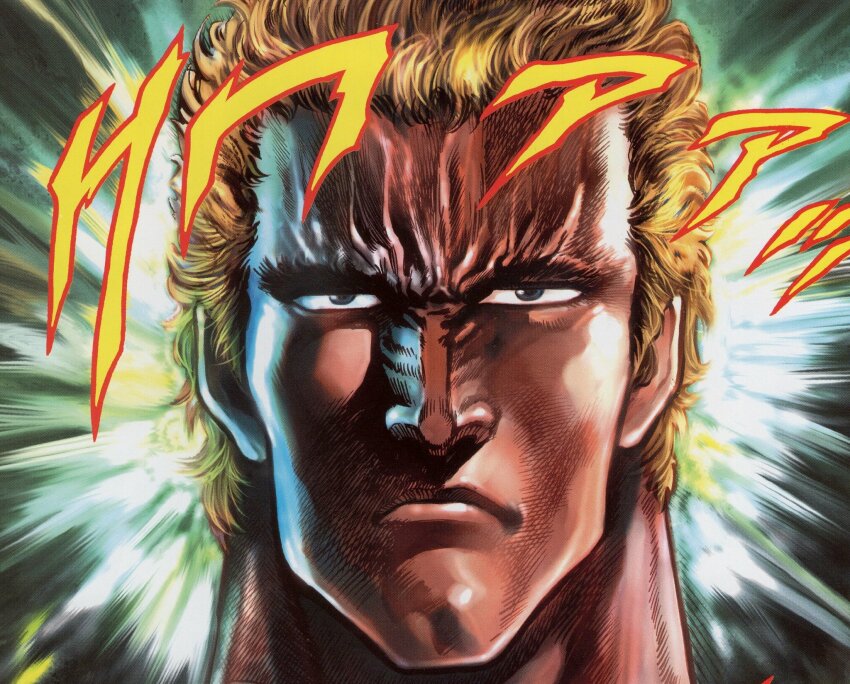 angry blonde_hair blue_eyes highres hokuto_no_ken raoh serious tagme