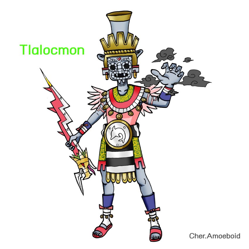 cloud digimon digimon_(creature) fusion highres kitagawa_kenta marinangemon mask megaseadramon original simple_background solo white_background