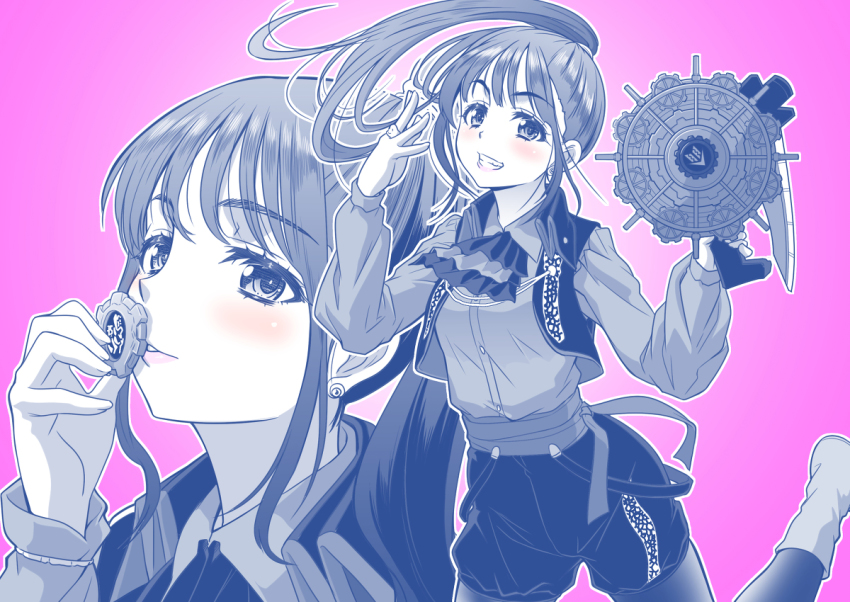 1girl flint_goldtsuiker gear geardalinger kaneko_naoya kikai_sentai_zenkaiger smile super_sentai