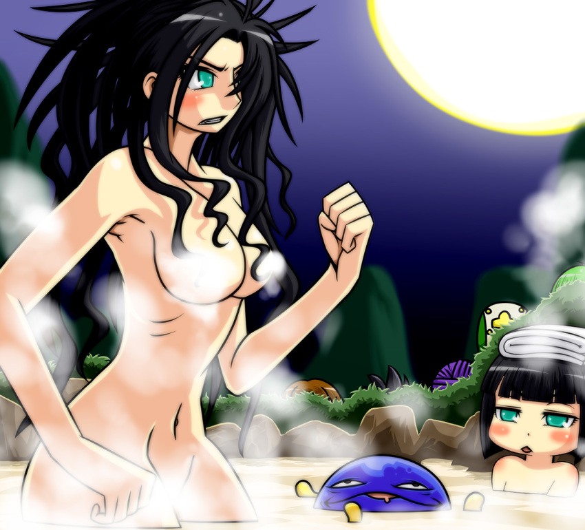 2girls 3boys :&lt; age_difference angry aqua_eyes black_hair breasts brother_and_sister censored clenched_teeth clothed_male_nude_female convenient_censoring deborah_(dq5) dragon_quest dragon_quest_v father_and_daughter father_and_son green_eyes groin hair_over_one_eye healslime hero&#039;s_daughter_(dq5) hero&#039;s_son_(dq5) hero_(dq5) large_breasts moon mother_and_daughter mother_and_son multiple_boys multiple_girls night nude object_on_head onsen outdoors partially_submerged pippin_(dq5) sancho_(dq5) siblings steam steam_censor teeth tonda towel towel_on_head twins voyeurism wading water