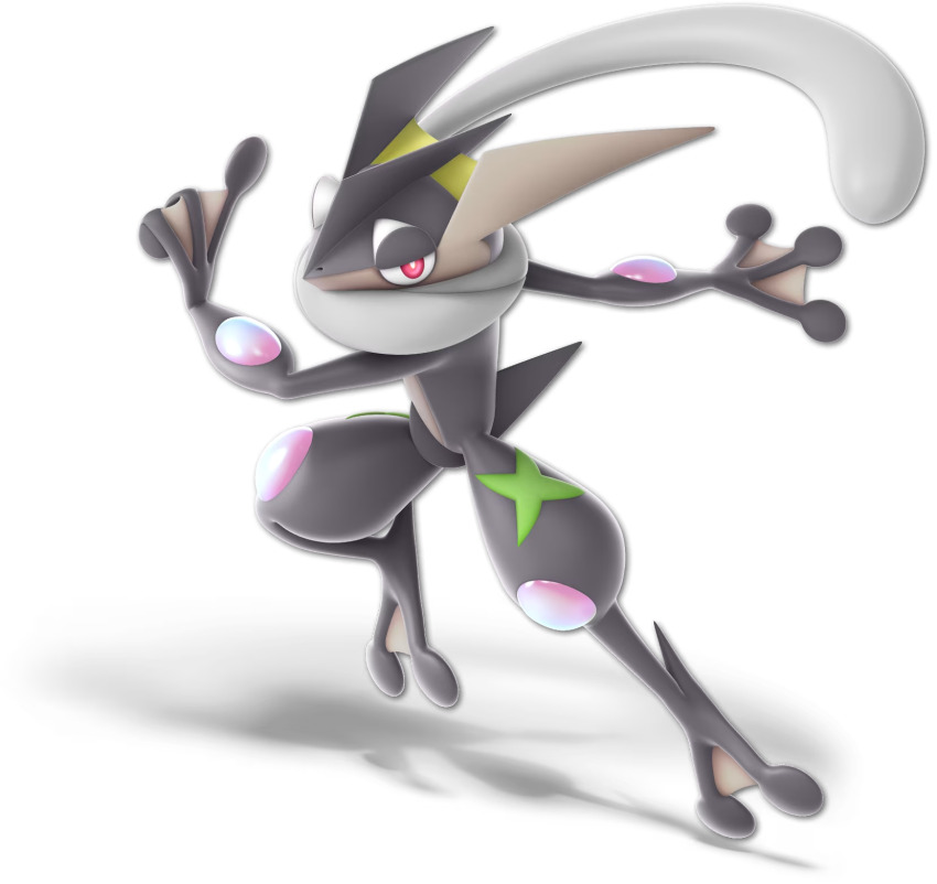 gen_6_pokemon greninja highres huge_filesize nintendo no_humans official_art pokemon pokemon_(creature) recolor super_smash_bros. tongue