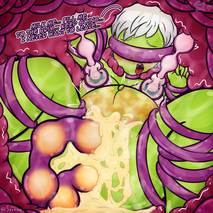 1girl ahegao alien anal arm_behind_head artist_name blindfold blindfolded blush bound bound_arms bound_legs breasts cheelai clenched_hand colored_skin corruption cum cum_flood cum_in_ass cum_in_pussy cum_on_ass cum_on_body cum_on_lower_body cum_pool cum_string cumdrip double_penetration dragon_ball dragon_ball_super dragon_ball_super_broly dripping egg egg_implantation english_text excessive_cum female_focus flesh_wall green_skin highres inflation lactation meat_wall milk milk_drip milk_on_breasts milking milking_breasts milking_tentacles mind_break moaning nipples nude open_mouth orgasm ovipositor precum pregnant projectile_lactation pussy pussy_juice pussy_juice_trail rape restrained restrained sign slime_(substance) slimy spunow submission suction_cup surprised sweat sweatdrop tagme tentacle_monster tentacle_pit tentacle_sex tentacles tongue tongue_out trapped vaginal warning_sign white_hair