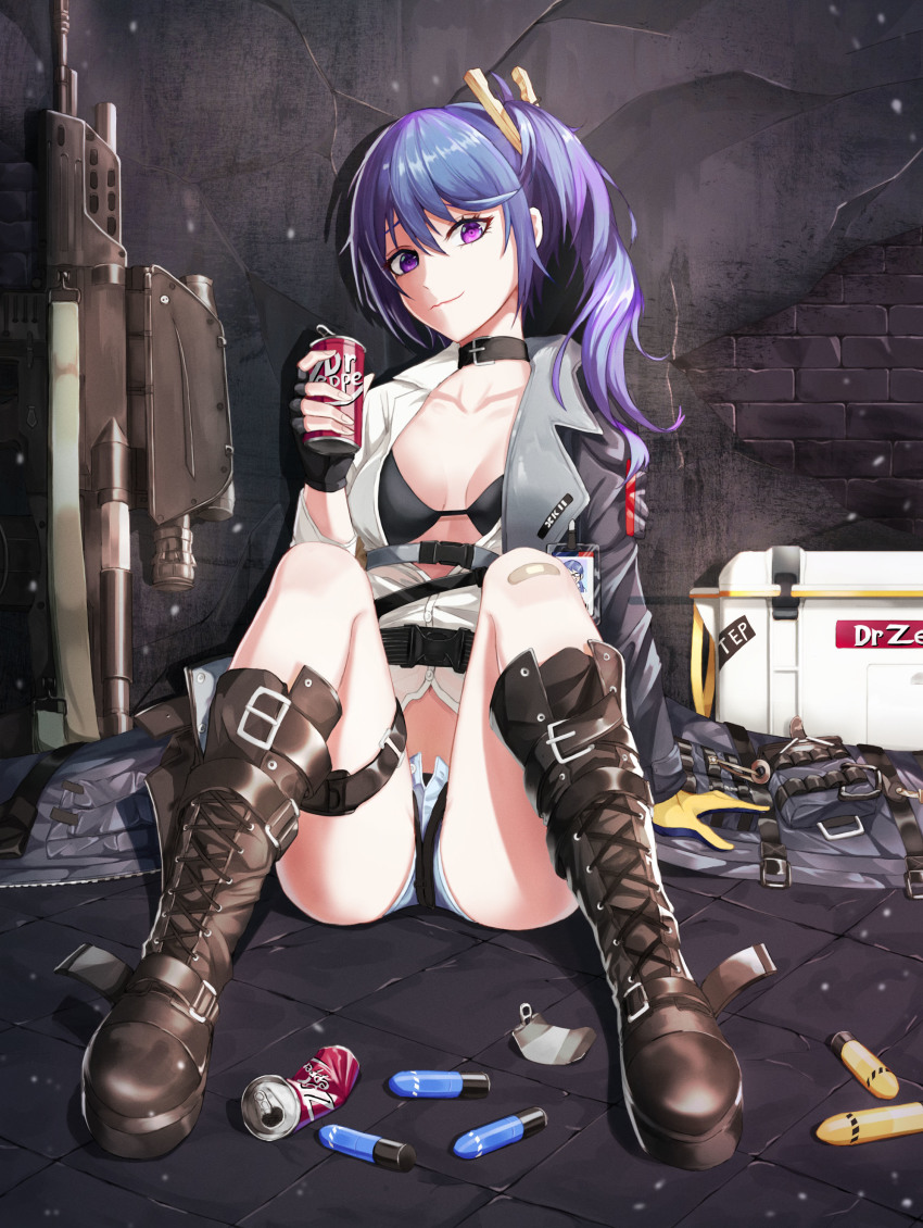 1girl 20x30mm_lv 20x30mm_lv_heab_k167 20x30mm_lv_p_k168 absurdres airburst_grenade_launcher airburst_round ammunition anti-materiel_cartridge assault_rifle bad_id bad_pixiv_id bikini black_bikini blouse blue_hair blush bolt-action_grenade_launcher bolt_action boots breasts brown_boots bullpup burst_fire_gun burst_fire_rifle can cannon_cartridge carbine closed_mouth collarbone computerized_scope cooler daewoo_k11 drink_can explosive fall_(aki) female_focus fragmentation_grenade fragmentation_warhead full_body girls&#039;_frontline grenade grenade_cartridge grenade_launcher gun hair_between_eyes high-explosive_airburst_round high-explosive_cartridge highres holding holding_can k11_(girls&#039;_frontline) lace-up_boots leather_choker long_hair looking_at_viewer messy_hair military_cartridge multi-weapon multiple-barrel_gun open_clothes practice_round precision-guided_firearm precision-guided_munition purple_eyes rifle scope shirt short-barreled_rifle shorts side_ponytail sidelocks sight_(weapon) sitting smart_grenade smart_scope smile soda_can solo spread_legs subsonic_ammunition swimsuit telescopic_sight thermal_weapon_sight underbarrel_assault_rifle underbarrel_rifle weapon white_shirt