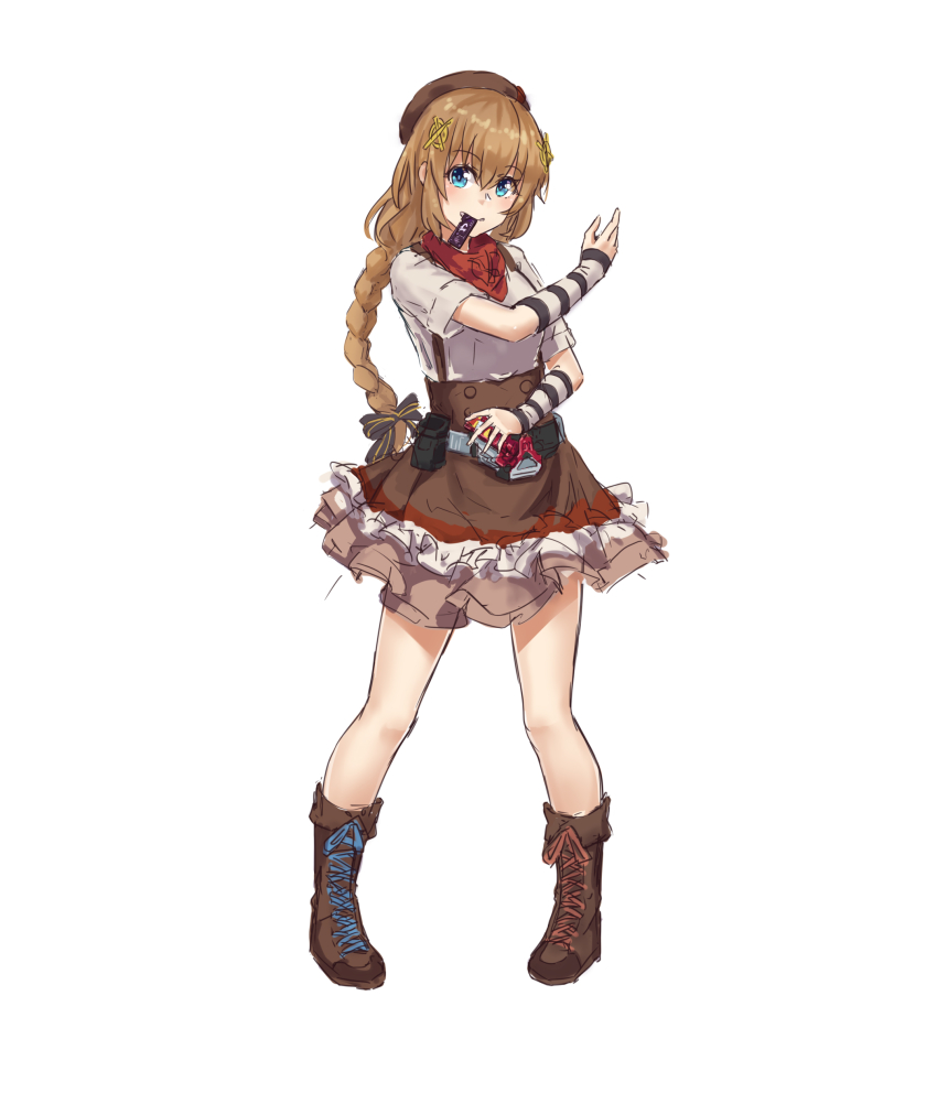 absurdres double_driver fnc_(girls&#039;_frontline) gaia_memory girls&#039;_frontline highres kamen_rider rifusutaku standing white_background