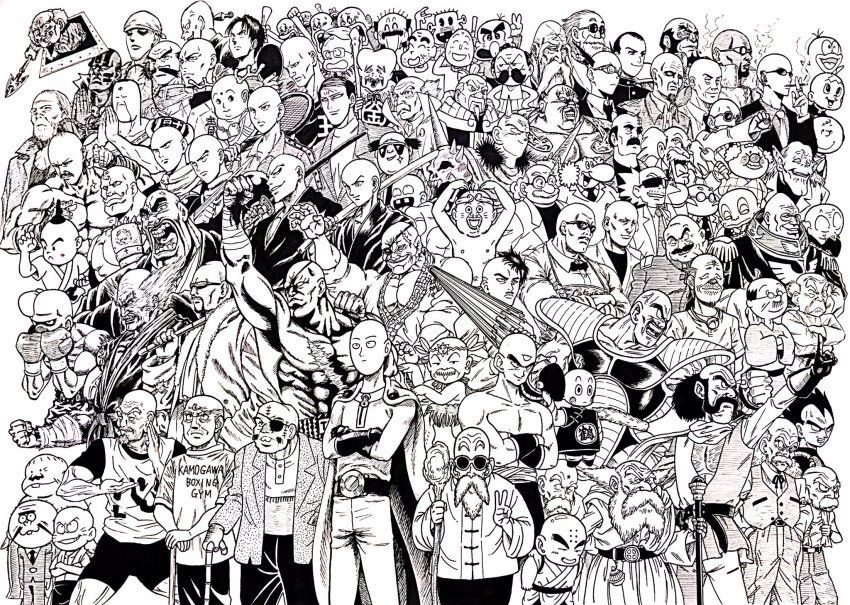 00s 10s 1980s_(style) 1990s_(style) 20th_century_boys 6+boys ace_of_diamond agasa_hiroshi akagi_(rokudenashi_blues) alex_louis_armstrong annotation_request anpanman antlers apron arm_up armor arms_up ashita_no_joe atom_heart_father_(stand) bald bandages bandaid bandana beard bell black_hair black_lagoon blaine_(pokemon) blank_eyes bleach boxing_gloves braid braided_ponytail briac_lao buck_teeth cane carrying_over_shoulder chaozu character_request charlie_brown cherry_(urusei_yatsura) chibi_maruko-chan chibita chinyuki cigarette circlet city_hunter clenched_hand clenched_hands clothes_writing collared_shirt copyright_request cowboy_bebop crayon_shin-chan crossed_arms crossover dancing dark-skinned_male dark_skin degwin_sodo_zabi dekapan dhalsim dr._akihabara_(medarot) dr._ichigaki dr._slump dr._wily_(mega_man) dr_gero dragon_ball dragon_quest dragon_quest_dai_no_daibouken dragonball_z dutch_(black_lagoon) edajima_heihachi eyepatch eyeshield_21 facial_hair facial_mark facing_viewer fairy_tail fighting_stance final_fantasy final_fantasy_iv forehead_mark formal_clothes fu_manchu_(mustache) fullmetal_alchemist game_freak gegege_no_kitarou ginga_patrol_jaco gintama glasses goatee grappler_baki greyscale grin gundam hajime_no_ippo hammerhead_(one-punch_man) hands_on_own_hips hanzo_(hunter_x_hunter) happosai hat hige_oyaji highres hijirisawa_shonosuke hokushin hokuto_no_ken holding holding_poke_ball holding_sword holding_unworn_clothes holding_unworn_hat holding_weapon horns hunter_x_hunter index_finger_raised ink_(medium) inokuma_jigorou isaac_netero isono_namihei jacket jam_ojisan japanese_clothes jet_black jingle_bell jojo_no_kimyou_na_bouken kami_(dr._slump) kamogawa_genji keith_shadis kinnikuman kira_yoshihiro konaki_jijii koutarou_makaritouru! kuririn kuwahara_jackal leaf_skirt lee_(dragon_garou) long_hair long_mustache ma_kensei madarame_ikkaku mahoujin_guruguru makarov_dreyar male_focus medarot mega_man_(classic) mega_man_(series) meitantei_conan mirai_shounen_conan mishima_heihachi mitsume_ga_tooru mobile_suit_gundam monkey_tail monochrome morrie_mozzarella mother_(series) mother_2 mouth_hold mr._heart mr._satan mr_big_(snk) multiple_boys multiple_crossover muscular mustache muten_roushi nana_(series) nappa nara_mascot naruto naruto_(series) necktie nekota_ginpachi nintendo nohara_ginnosuke obake_no_q-tarou ochiai_chouji oil-paper_umbrella old old_man oldschool one-punch_man onimaru_takeshi oomori_tokunoshin oonoki_(naruto) open_mouth orochi_doppo osomatsu-kun osomatsu-san osomatsu_(series) own_hands_together ox_ford paddle partially_translated pauldrons peanuts_(comic) pointy_ears poke_ball pokemon pokemon_hgss polearm poo_(mother_2) professor_ochanomizu q-tarou racket ramenman ranma_1/2 red_nose rerere_no_ojisan retro_artstyle rokudenashi_blues round_eyewear rurouni_kenshin sagat saitama_(one-punch_man) sakigake!!_otokojuku sakura_tomozou sash sazae-san scar sento-kun sharaku_hosuke shijou_saikyou_no_deshi_ken&#039;ichi shingeki_no_kyojin shirt shorts shoulder_armor simple_background single_braid smile smirk smoke smoking soul_eater spear spiked_hair spikes staff stand_(jojo) standing stitches street_fighter suit sunglasses sword t-shirt table_tennis_paddle tail takagi_yasushi tanba_kouichirou tange_danpei teeth tekken tennis_no_ouji-sama tennis_racket tensai_bakabon tenshinhan teruhiko_tenkouji text_focus third_eye tongue topknot topless_male towel towel_around_neck traditional_media trait_connection translation_request udberg_eldol umbrella umibouzu_(gintama) umibozu_(city_hunter) unworn_hat unworn_headwear v vegeta veins vest weapon white_background wig wooden_sword wristband yaiba yamada_naomichi yamada_tarou yamamoto-genryuusai_shigekuni yang_fang_leiden yawara_a_fashionable_judo_girl yukimitsu_manabu yuu_yuu_hakusho yuukyuuzan_anji