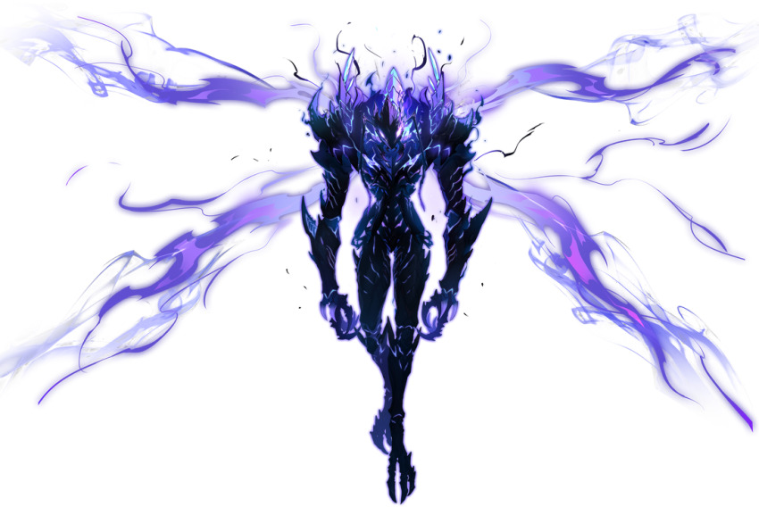 1other ant antennae armor aura beru_(solo_leveling) bug dark_aura full_armor full_body glowing glowing_eyes insect official_art solo_leveling solo_leveling:_arise tachi-e third-party_source transparent_background