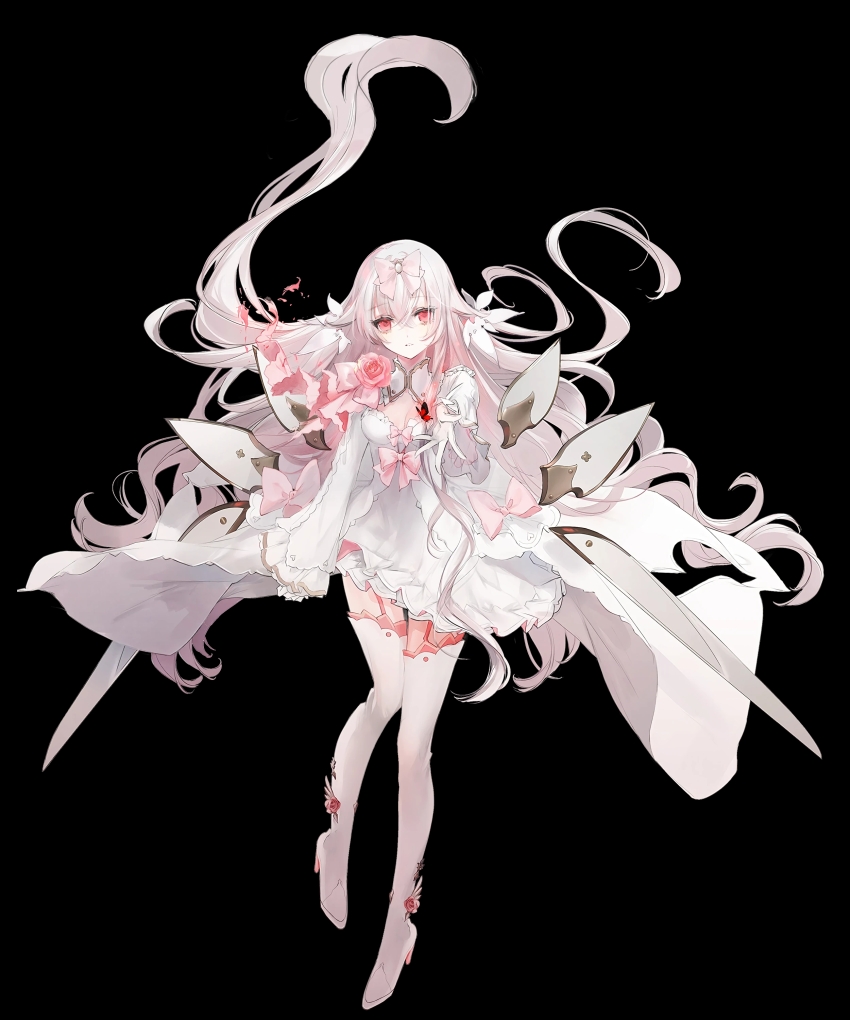 1girl absurdres arcaea black_background cierra_(ra-bit) highres hikari_(arcaea) hikari_(fatalis)_(arcaea) non-web_source solo