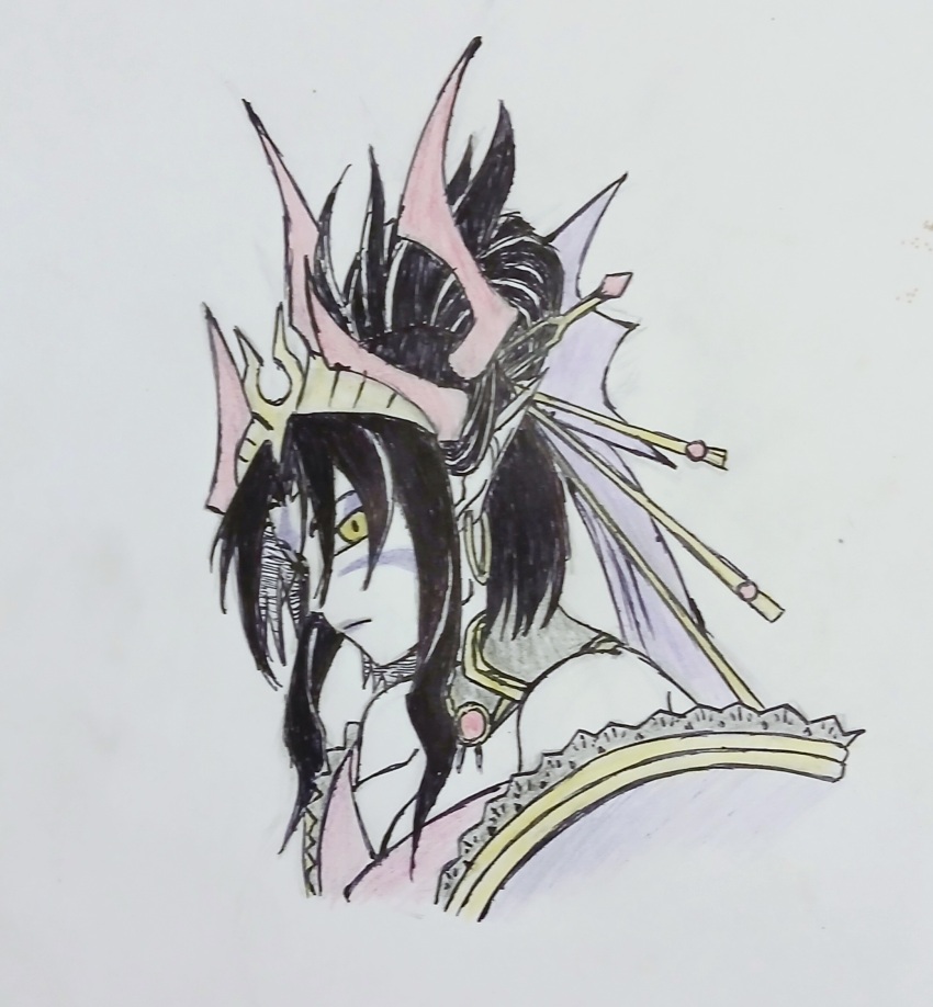 breasts demon demon_girl digimon digimon_(creature) douglas_(douglasps) fallen_angel highres lilithmon lilithmon_x-antibody mark_of_evil wings