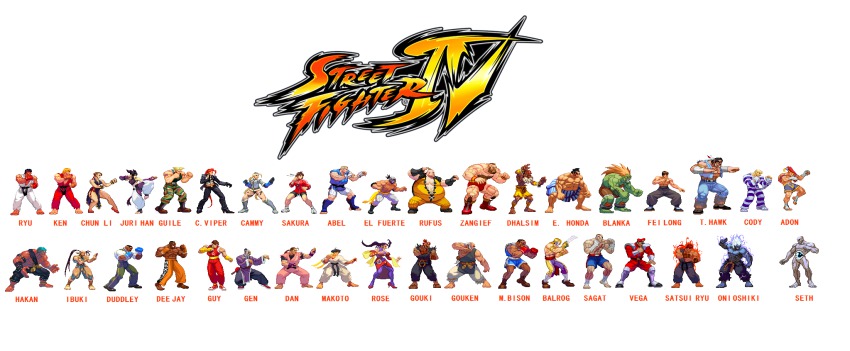 6+boys 6+girls abel_(street_fighter) adon_(street_fighter) akuma_(street_fighter) bald balrog_(street_fighter) black_hair blanka blonde_hair brown_hair cammy_white capcom chun-li cody_travers crimson_viper dee_jay demon dhalsim dudley e._honda el_fuerte english_text engrish_text evil_ryu fei_long flower gen_(street_fighter) gouken green_hair guile guy_(final_fight) hakan han_juri hibiki_dan highres ibuki_(street_fighter) karate kasugano_sakura ken_masters kuruoshiki_oni long_hair luchador luchador_mask m._bison makoto_(street_fighter) mexico multiple_boys multiple_girls muscular native_american oni_oshiki pixel_art ranguage red_hair rose rufus_(street_fighter) ryu_(street_fighter) sagat seth_(street_fighter) short_hair simple_background street_fighter street_fighter_iii_(series) street_fighter_iv_(series) third-party_edit thunder_hawk vega_(street_fighter) white_background