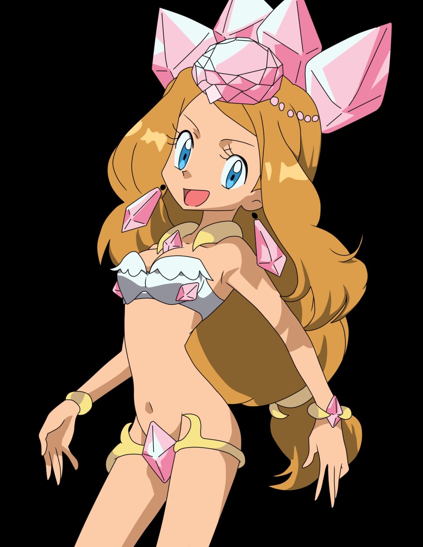 1girl absurdres alternate_color artist_request black_background blue_eyes bra bracelet breasts cleavage cosplay crotch_rub diamond_(gemstone) diamond_panties diancie diancie_(cosplay) female_focus gen_6_pokemon groin hidden_vibrator highres jewelry legendary_pokemon long_hair looking_at_viewer low-tied_long_hair midriff mythical_pokemon navel nintendo open_mouth pokemon pokemon_xy revision serena_(pokemon) sex_slave sex_toy slave solo tongue underwear vibrator