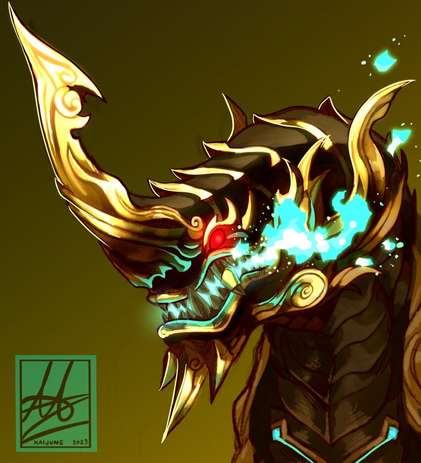 alex_alcanter blue_fire breath_weapon breathing_fire colored_fire dragon energy fire giant giant_monster gigabash glowing glowing_eyes glowing_mouth green_fire highres horns kaiju monster no_humans no_pupils passion_republic_games plasma rawa red_eyes sharp_teeth teeth