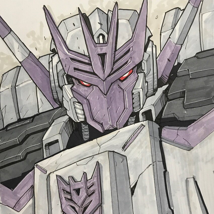 decepticon humanoid_robot insignia marcelo_matere mecha mecha_focus purple_mask red_eyes robot science_fiction solo tarn the_transformers_(idw) transformers