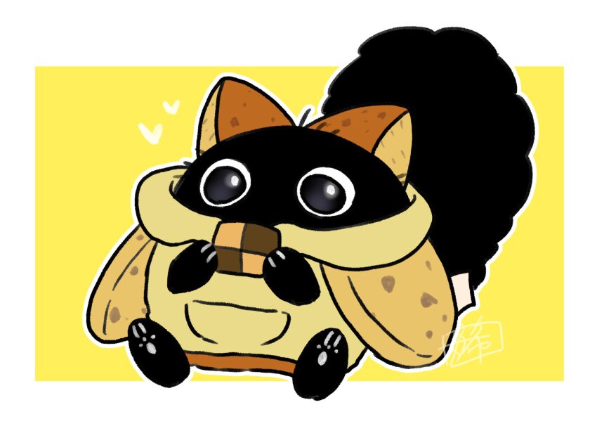 animal-themed_food animal_hands black_cat border c_39hope cat cat_paws cookie cooky_yummy duel_monster food highres white_border yu-gi-oh!