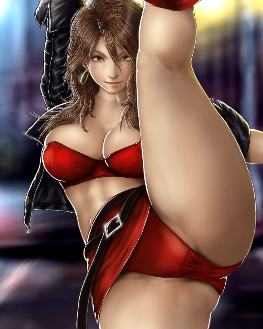 1girl blaze_fielding breasts brown_hair large_breasts long_hair streets_of_rage