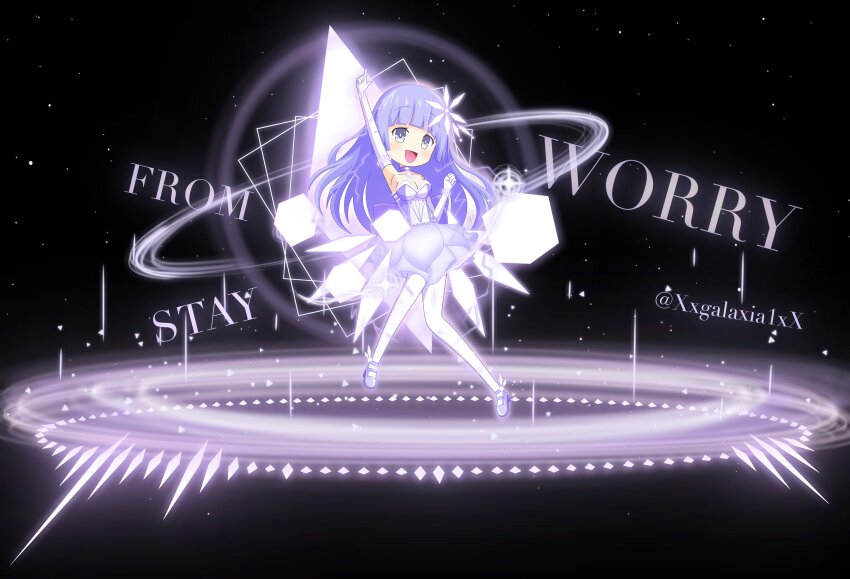 1girl absurdres blush date_a_live dress english_text grey_eyes grey_hair highres izayoi_miku long_hair xxgalaxia1xx