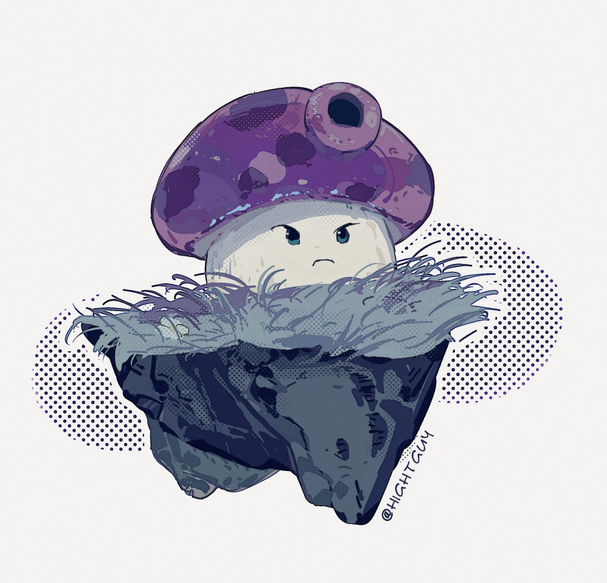 fume-shroom_(plants_vs_zombies) grass highres hightguy no_humans plant plants_vs_zombies soil white_background