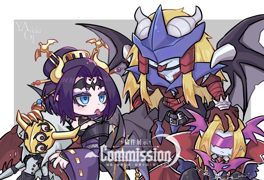 breasts demon demon_girl digimon digimon_(creature) fallen_angel granddracumon highres lilithmon mark_of_evil neodevimon vamdemon vamdemon_x-antibody wings