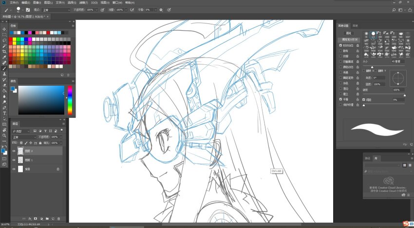 1girl armor armored_leotard breasts digimon digimon_(creature) digimon_story:_cyber_sleuth_hacker&#039;s_memory female_focus fur_collar helmet highres hudiemon leotard long_hair medium_breasts ph6xeivbgpimggg reconstruction shoulder_armor sideview sketch solo solo_focus