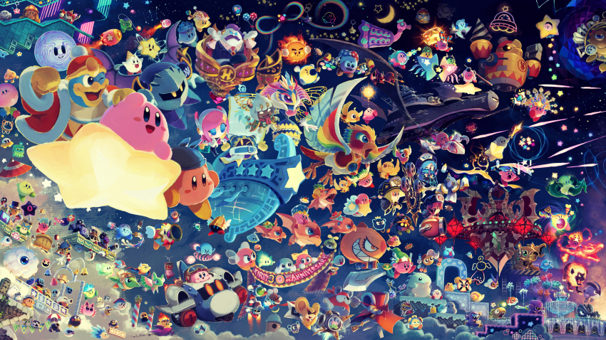 absolutely_everyone anniversary balloon_kirby beam_kirby beetley bell_kirby birdon_(kirby) bomber_(kirby) bronto_burt bubble_head_(kirby) bun_(kirby) cameo chaos_elfilis character_request chef_kawasaki clawroline claycia coo_(kirby) cook_kirby copy_ability daroach dom_woole doomer_(kirby) dragoon_(kirby) drawcia dyna_blade elfilin elline_(kirby) escargon everyone fatty_whale fecto_elfilis fire_kirby flamberge_(kirby) flamer_(kirby) fountain_of_dreams francisca_(kirby) fumu_(kirby) galacta_knight galactic_nova galaxia_(sword) gao_gao_(kirby) gip_(kirby) gooey_(kirby) gorimondo grand_hammer_kirby gryll_(kirby) halberd_(airship) hammer hammer_kirby hat hi-jump_kirby highres holding holding_shuriken holding_weapon hot_wings hr-d3 hydra_(kirby) hyness hypernova_kirby ice_kirby kabuki_kirby kabula keke_(kirby) key_dee kine_(kirby) king_d-mind king_dedede kirby kirby&#039;s_adventure kirby&#039;s_dream_land kirby&#039;s_dream_land_2 kirby&#039;s_dream_land_3 kirby&#039;s_epic_yarn kirby&#039;s_return_to_dream_land kirby:_planet_robobot kirby:_right_back_at_ya kirby:_star_allies kirby:_triple_deluxe kirby_(series) kirby_64 kirby_air_ride kirby_and_the_amazing_mirror kirby_and_the_forgotten_land kirby_and_the_rainbow_curse kirby_mass_attack kirby_squeak_squad kirby_super_star knuckle_joe kracko kracko_jr. landia laser_kirby leaf_kirby leongar lor_starcutter luigi magic_kirby magolor magolor_soul mara_(kirby) mario mario_(series) marx_(kirby) marx_soul max_profitt_haltmann mecha meta_knight mint_chocolate miracle_matter mirror_kirby missile_kirby monster_flame_kirby mouthful_mode multiple_persona necrodeus nintendo noddy_(kirby) paint_kirby paintra parasol_kirby queen_sectonia rainbow ranger_kirby rayman_limbs ribbon ribbon_(kirby) rick_(kirby) robobot_armor robot rocky_(kirby) shuriken space_ranger_kirby spark_kirby spear_kirby squashini squeakers star_(sky) starman_(kirby) sunset super_kirby_clash susie_(kirby) suyasuyabi sword_kirby taranza tropic_woods ultra_sword_kirby vividria void_(kirby) void_soul void_termina waddle_dee waddle_doo warp_star water_kirby weapon wham_bam_jewel wham_bam_rock whip_kirby whispy_woods yarn_kirby yggy_woods yin-yarn zan_partizanne