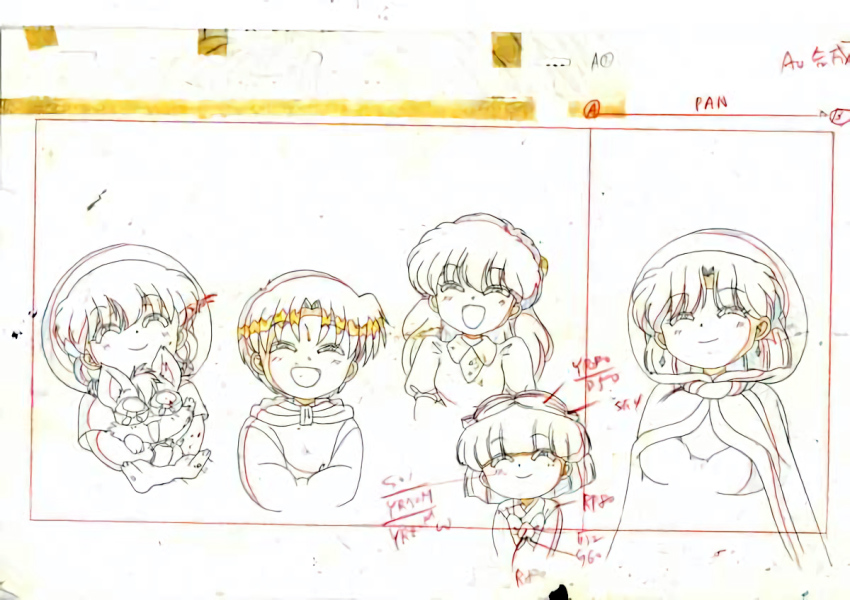 1990s_(style) akazukin_chacha chacha marin_(marine-sky-earth) retro_artstyle shiine sketch tagme yakko