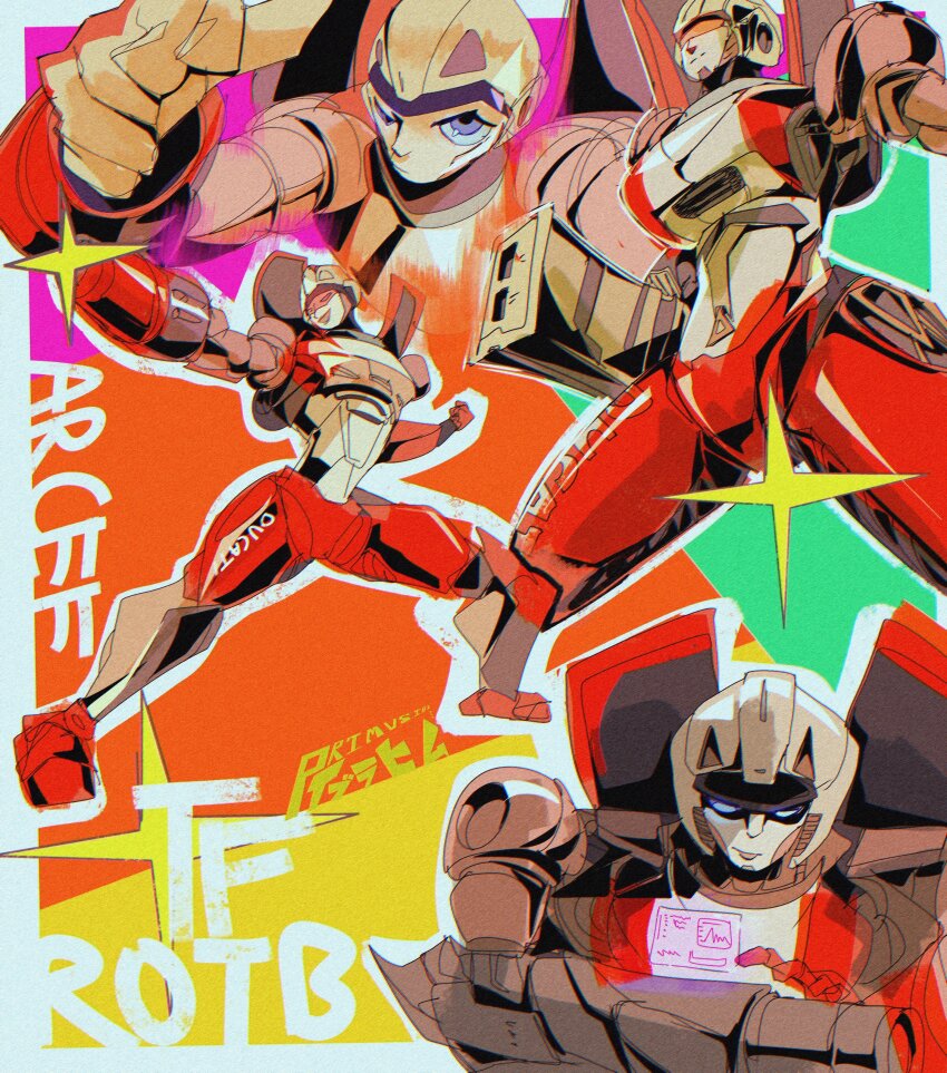 1girl absurdres arcee arm_cannon blue_eyes breasts ducati helmet highres humanoid_robot medium_breasts metal_skin primusibi robot robot_girl science_fiction transformers transformers:_rise_of_the_beasts transformers_(live_action) weapon