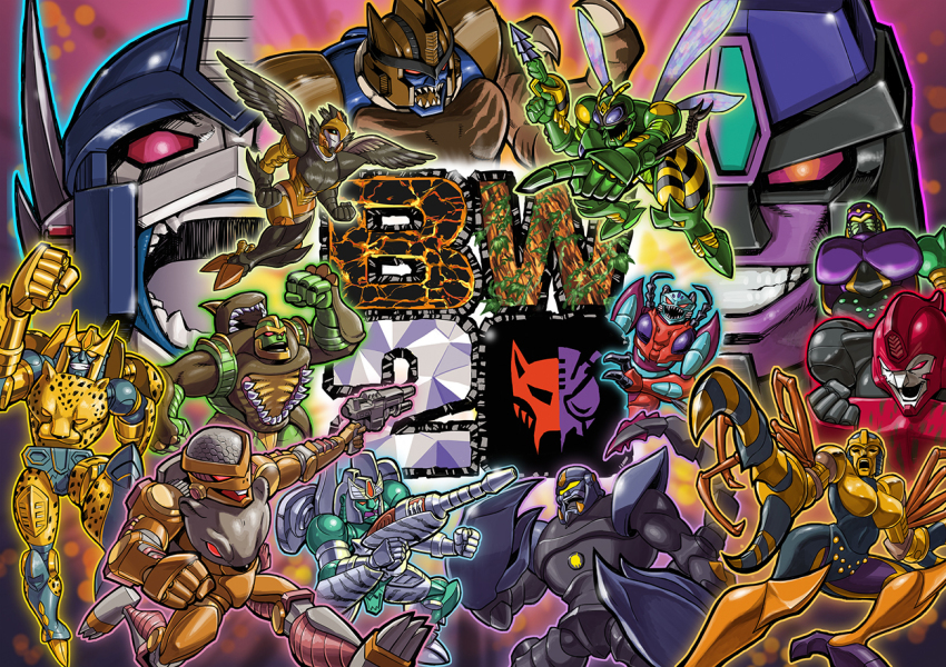 1990s_(style) 2girls 6+boys airazor arthropod_girl artist_request beast_wars beast_wars:_transformers black_eyes blackarachnia breasts bug cheetah cheetor claws clenched_hand clenched_hands clenched_teeth dinobot_(beast_wars) dinosaur everyone fangs full_body glowing glowing_eyes gorilla green_eyes grin grinding gun happy headgear holding holding_gun holding_weapon inferno_(liketheinferno) insignia large_breasts looking_at_viewer looking_down machine machinery maximal mecha megatron megatron_(beast_wars) mouse_(animal) multiple_boys multiple_girls no_humans open_mouth optimus_primal personification predacon pterosaur rattrap red_eyes retro_artstyle rhinoceros rhinox robot scorponok sidelocks smile spider spikes standing tarantulas teeth terrorsaur tigatron transformers velociraptor waspinator weapon wings