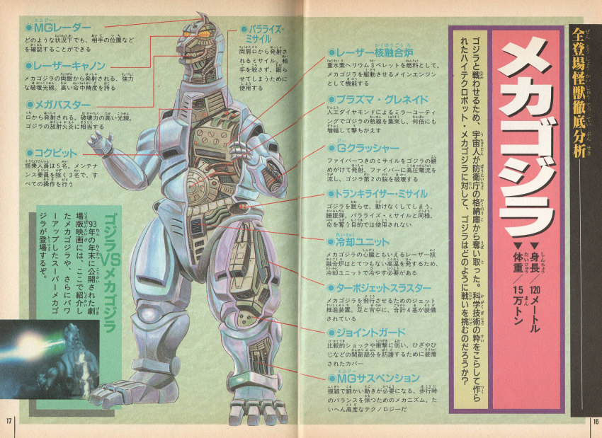 advance_communication_company ammunition ammunition_focus ammunition_name ammunition_profile anatomy arm_cannon artist_request atomic_breath beam_clash breath_weapon cannon chart diagram directed-energy_weapon energy energy_beam energy_cannon energy_clash energy_weapon engineering_drawing eye_cannon g-force giant_robot godzilla_(series) godzilla_vs._mechagodzilla_ii highres hip_cannon interior japan_self-defense_force japanese_text kaiju laser_cannon mecha mechagodzilla mega_buster_(godzilla) military military_vehicle missile missile_launcher missile_pod monochrome monster mouth_beam mouth_cannon multicolored_energy_beam no_humans nuclear_reactor official_art paralyzer_missile plasma plasma_cannon plasma_grenade_(godzilla) projectile_clash rainbow robot schematic science science_fiction shoulder_cannon solo stomach_cannon super_godzilla tail teeth thrusters toho tranquilizer_missile translation_request united_nations_godzilla_countermeasure_center weapon weapon_focus weapon_profile x-ray