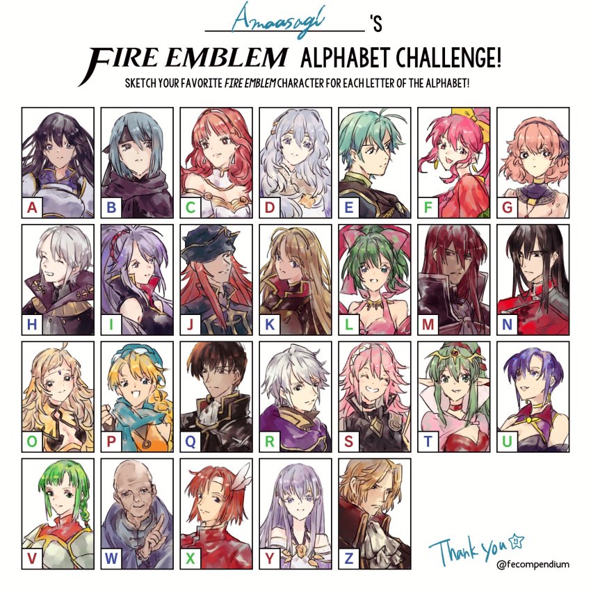 6+boys 6+girls ama_asagi armor ayra_(fire_emblem) bald bare_shoulders beruka_(fire_emblem) black_hair blue_eyes blue_hair breastplate breasts camus_(fire_emblem) cape celica_(fire_emblem) circlet clarisse_(fire_emblem) cleavage closed_eyes curly_hair deirdre_(fire_emblem) dress earrings elbow_gloves ephraim_(fire_emblem) fire_emblem fire_emblem:_genealogy_of_the_holy_war fire_emblem:_mystery_of_the_emblem fire_emblem:_the_blazing_blade fire_emblem:_the_sacred_stones fire_emblem_awakening fire_emblem_echoes:_shadows_of_valentia fire_emblem_fates fire_emblem_heroes genny_(fire_emblem) gloves green_hair hat henry_(fire_emblem) highres ishtar_(fire_emblem) jewelry joshua_(fire_emblem) julia_(fire_emblem) large_breasts lene_(fire_emblem) light_purple_hair long_hair male_robin_(fire_emblem) misheil_(fire_emblem) multiple_boys multiple_girls navarre_(fire_emblem) nintendo ophelia_(fire_emblem) patty_(fire_emblem) phina_(fire_emblem) pink_hair pointy_ears ponytail purple_eyes purple_hair quan_(fire_emblem) red_hair robe short_hair side_ponytail silver_hair smile soleil_(fire_emblem) tiara tiki_(adult)_(fire_emblem) tiki_(fire_emblem) ursula_(fire_emblem) vanessa_(fire_emblem) very_long_hair wrys_(fire_emblem) xane_(fire_emblem)