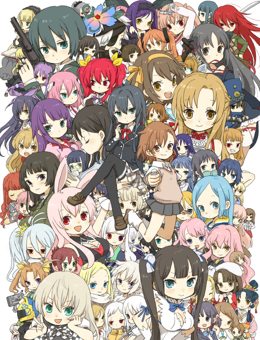 00s 10s 13-banme_no_alice 6+girls absurdres accel_world ahoge ai_(kaminai) aihara_enju aisaka_taiga akiba_rika allison_&amp;_lillia allison_whittington amano_tooko animal_ears annotated annotation_request antennae aqua_ribbon artemisia_palo_lae asuna_(sao) baccano! baka_to_test_to_shoukanjuu bakemonogatari bannou_kanteishi_q_no_jikenbo biblia_koshodou_no_jikentechou black_bullet black_hair blonde_hair blue_bow blue_eyes blue_hair blue_neckwear boku_wa_tomodachi_ga_sukunai boogiepop boogiepop_(character) book bow bowtie braid breasts brown_eyes brown_hair bungaku_shoujo cat celty_sturluson character_request cleavage closed_eyes coffee-ten_talleyrand_no_jikenbo coin collared_shirt crossed_legs crown daniel_(shinigami_no_ballad) danshi_koukousei_de_urekko_light_novel_sakka_wo_shiteiru_keredo_toshishita_no_classmate_de_seiyuu_no_onna_no_ko_ni_kubi_wo_shimerareteiru danshou_no_grim darker_than_black date_a_live double_brid dungeon_ni_deai_wo_motomeru_no_wa_machigatteiru_darou_ka durarara!! escape_speed eyepatch fana_del_moral fang flamie_speeddraw flower folded_ponytail fumika fumizuki_academy_school_uniform gakkou_no_kaidan_(light_novel) gakusen_toshi_asterisk gloves gosick green_eyes grin gun hair_between_eyes hair_flower hair_ornament hairband hairclip haiyore!_nyaruko-san hamutz_meseta hanbun_no_tsuki_ga_noboru_sora hand_on_own_hip hat helmet hentai_ouji_to_warawanai_neko. hestia_(danmachi) heterochromia hibike!_euphonium hidan_no_aria highres hikaru_ga_chikyuu_ni_itakoro himeji_mizuki holding holding_weapon holo index_(toaru_majutsu_no_index) iriya_kana iriya_no_sora_ufo_no_natsu izumi_reiko japanese_clothes jinrui_wa_suitai_shimashita julis-alexia_von_riessfeld juuni_kokuki kagerou_(kancolle) kaidantou_series kami-sama_no_memo-chou kamisama_no_inai_nichiyoubi kanaha kantai_collection kanzaki_h._aria katakura_yuuki_(double_brid) katanagatari katou_megumi kino_(kino_no_tabi) kino_no_tabi kirima_mihoshi kokonoe_yuuko kokoro_connect kou_shuurei kousaka_kirino kujou_sakurako_(sakurako) kujouin_alice kunagisa_tomo kurousagi_(mondaiji) kuroyukihime leaning_forward lillia_schultz long_hair looking_at_viewer loose_socks louise_francoise_le_blanc_de_la_valliere machine-doll_wa_kizutsukanai mahou_shoujo_ikusei_keikaku mahouka_koukou_no_rettousei manabe_yu mikazuki_yozora miniskirt miria_harvent misaka_mikoto misora_haruki momo_(shinigami_no_ballad) mondaiji-tachi_ga_isekai_kara_kuru_sou_desu_yo? monogatari_(series) mouth_hold multiple_girls nagase_iori nakajima_youko neck_ribbon nitadori_eiri no_game_no_life nyarlathotep_(nyaruko-san) open_mouth ore_no_imouto_ga_konna_ni_kawaii_wake_ga_nai oumae_kumiko pink_hair plaid_clothes plaid_skirt pleated_skirt ponytail purple_eyes rabbit_ears rail_wars! rakudai_kishi_no_cavalry red_eyes red_hair rei_no_himo rengoku_hime ribbon rinda_riko rokka_no_yuusha saenai_heroine_no_sodatekata sagrada_reset saiunkoku_monogatari sakura-sou_no_pet_na_kanojo sakurai_aoi sakurako-san_no_ashimoto_ni_wa_shitai_ga_umatteiru sakurano_kurimu saotome_aoi sash scarf school_uniform scythe seitokai_no_ichizon senjougahara_hitagi shakugan_no_shana shana shiba_miyuki shigofumi shiina_mashiro shinigami_no_ballad shinokawa_shioriko shinonome_yuuko shinonome_yuuko_wa_tanpen_shousetsu_wo_aishiteiru shionji_yuuko shiro_(no_game_no_life) shirt short_hair side_ponytail sitting skirt smile smoking_pipe snow_white_(mahoiku) socks spice_and_wolf stapler stella_vermillion suzumiya_haruhi suzumiya_haruhi_no_yuuutsu sweater sword sword_art_online tatakau_shisho thighhighs toaru_hikuushi_e_no_tsuioku toaru_kagaku_no_railgun toaru_majutsu_no_index tobira_no_soto togame tokitsuki_yukino toradora! tsutsukakushi_tsukiko twintails two_side_up v very_long_hair victorica_de_blois watashi_(jintai) weapon white_hair white_legwear white_shirt wings wolf_ears yahari_ore_no_seishun_lovecome_wa_machigatteiru. yatogami_tohka yaya_(machine-doll) yellow_eyes yin_(darker_than_black) yukinoshita_yukino yukke zaregoto_series zero_no_tsukaima