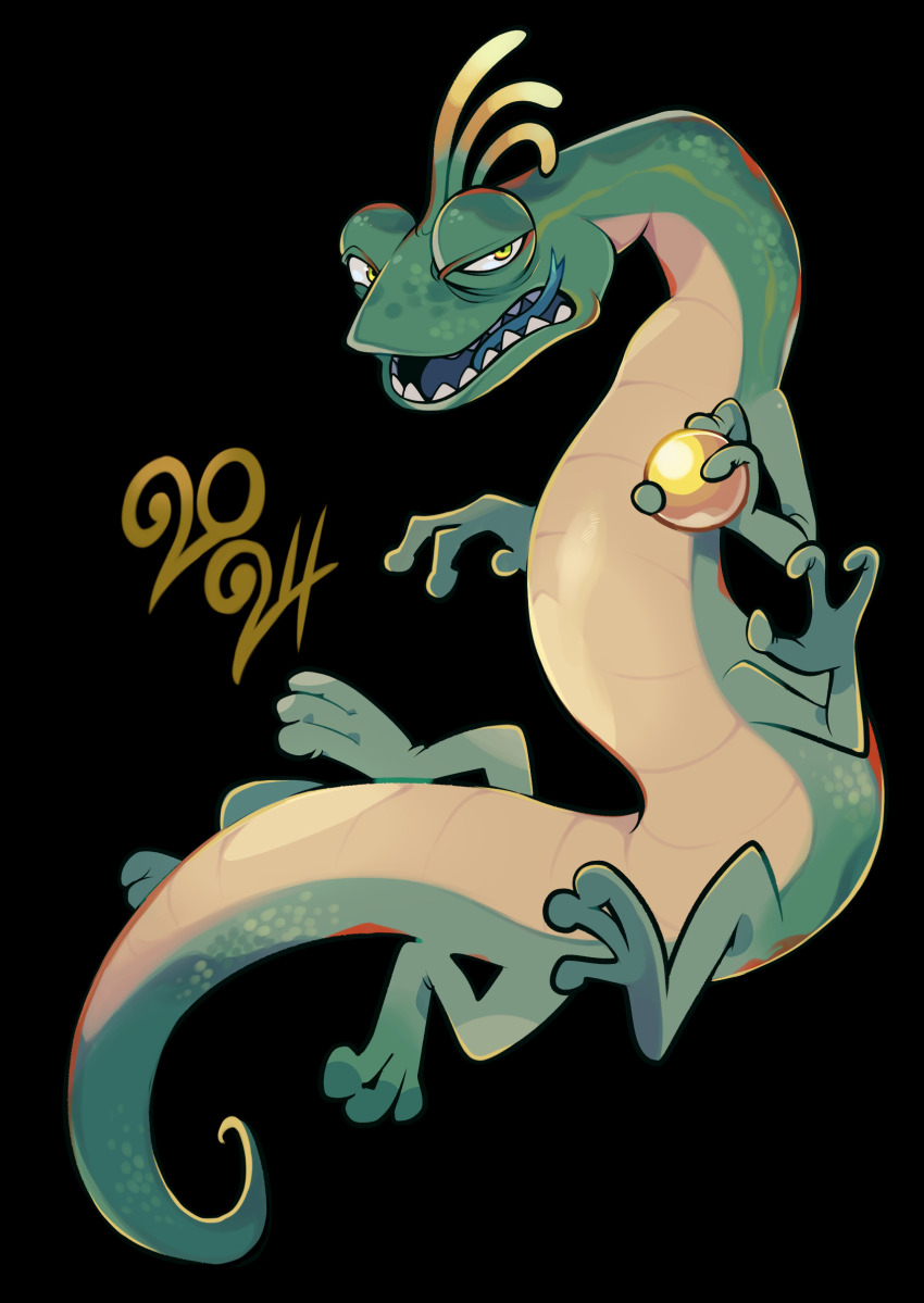 1boy absurdres blue_skin colored_skin extra_legs full_body green_eyes highres ikuchi_osutega lizard_tail male_focus monster monsters_inc. no_humans personification randall_boggs reptile_boy sharp_teeth slit_pupils tail teeth