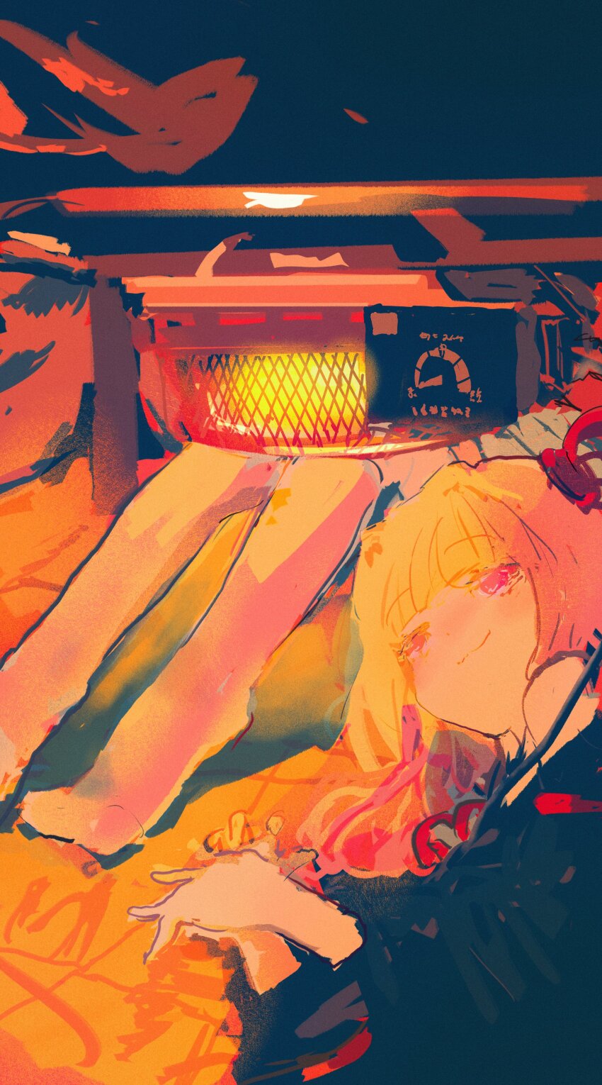 2girls absurdres bare_shoulders black_dress closed_mouth commentary_request dress hair_ribbon head_out_of_frame heater highres kabuyama_kaigi kotatsu kotonoha_akane kotonoha_aoi long_hair long_sleeves lying multiple_girls no_shoes on_floor on_side own_hands_together pink_eyes pink_hair pink_thighhighs red_ribbon ribbon siblings sisters smile table thighhighs under_kotatsu under_table upper_body voiceroid
