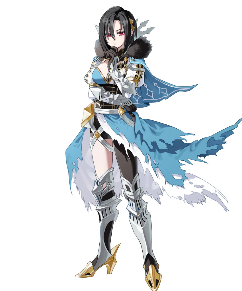 1girl black_hair bob_cut chigusa_minori fire_emblem fire_emblem_engage fire_emblem_heroes highres nel_(fire_emblem) nintendo non-web_source red_eyes short_hair solo