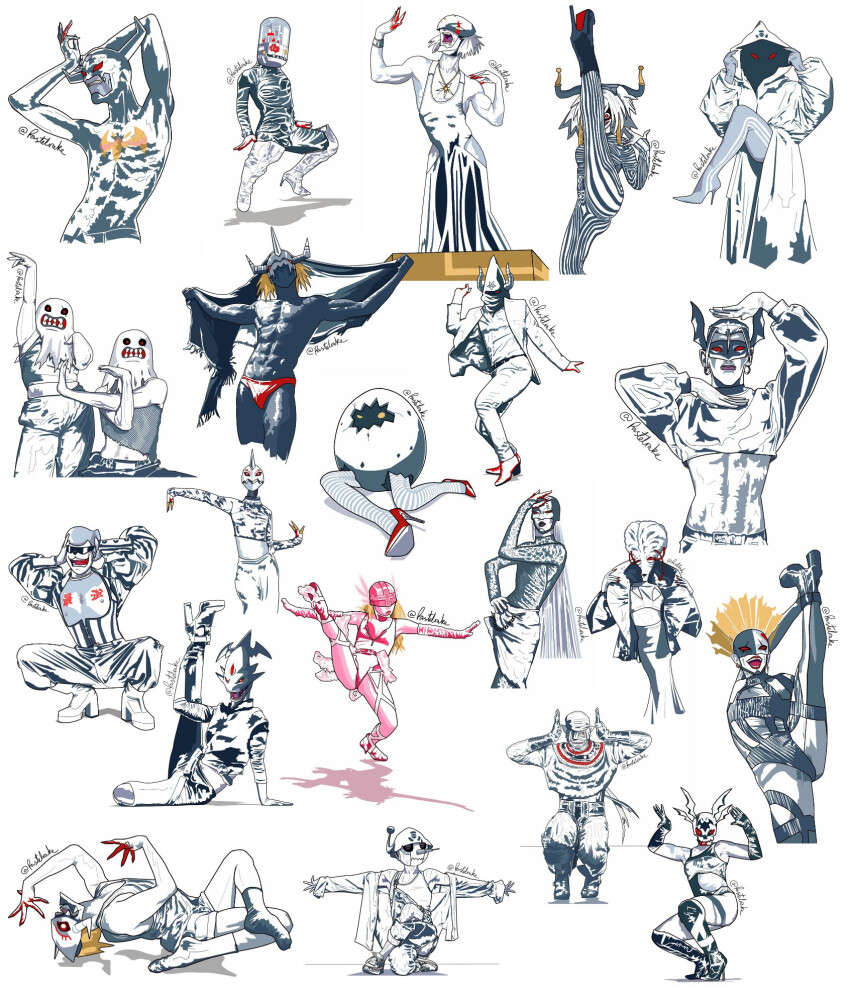 angewomon apocalymon archnemon bakemon blackwargreymon dancing demon_(digimon) devimon diablomon digimon digimon_(creature) digitamamon etemon horns infermon ladydevimon marinangemon mark_of_evil meme mummymon muscular muscular_male nanomon piemon pinochimon pose_imitation skullsatamon soulmon vademon vamdemon