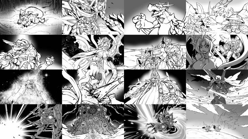 absurdres alphamon armor barbamon beelzebumon beelzebumon_x-antibody cape claws closed_eyes cloud darkknightmon darkknightmon_x-antibody digicore_interface digimon digimon_(creature) dorumon dracomon dracomon_x-antibody dragon gankoomon gankoomon_x-antibody granddracumon highres horns jesmon jesmon_x-antibody lilithmon lilithmon_x-antibody lordknightmon lordknightmon_x-antibody lucemon_falldown_mode lucemon_x-antibody ludomon oridigi original ragnalordmon shield sky sword tail weapon zubamon