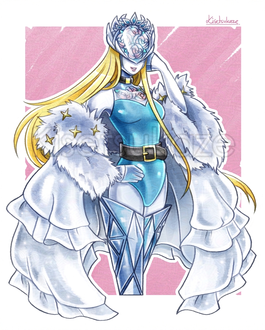 1girl belt blonde_hair cendrillmon digimon digimon_(creature) female_focus solo