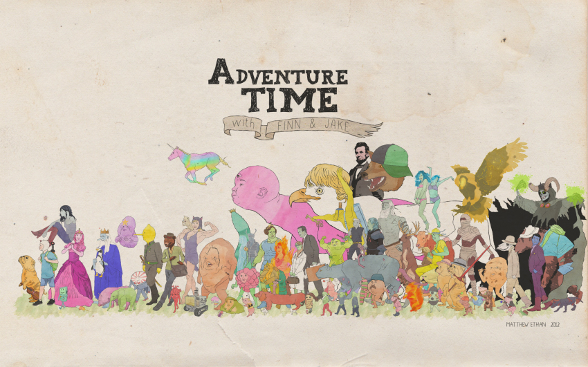 10s 2012 abraham_lincoln adventure_time animal_skull annotated annotation_request antlers artist_name baseball_cap bear bear_(adventure_time) beard bikini_babe billy_(adventure_time) bird blonde_hair blue_skin bmo cartoon_network cat character_request choose_goose cinnamon_bun cinnamon_roll colored_skin commentary copyright_name cosmic_owl cow crown cupcake dated death_(adventure_time) deer doctor_princess dog dress eagle earl_of_lemongrab elephant english_text everyone facial_hair fangs finn_the_human fire flambo flame_princess floating food fruit goliad green_skin grey_background gunter_(adventure_time) hambo hand_in_pocket hat heart_(organ) highres horns hot_dog_princess hunson_abadeer ice_king jake jake_the_dog joshua_(adventure_time) lady_rainicorn lumpy_space_princess marceline_abadeer margaret_(adventure_time) matthew_ethan mouse_(animal) mr._cupcake mr._pig multiple_boys multiple_girls muscular mustache neptr owl own_hands_together party_god party_pat peppermint_butler pig pinata pink_hair princess_bonnibel_bubblegum raspberry realistic reindeer ricardio science_(adventure_time) shorts simple_background starchy stormo susan_strong sword the_lich third_eye top_hat tree_trunks turtle_princess unicorn walking water_nymphs_(adventure_time) weapon white_hair wildberry_princess worm yellow_skin