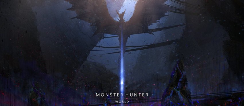 beam breath_weapon breathing_lightning canyon copyright_name dragon embers flying horns monster_hunter:_world monster_hunter_(series) no_humans otsumami_(bu-bu-heaven) rock safi&#039;jiiva silhouette wings