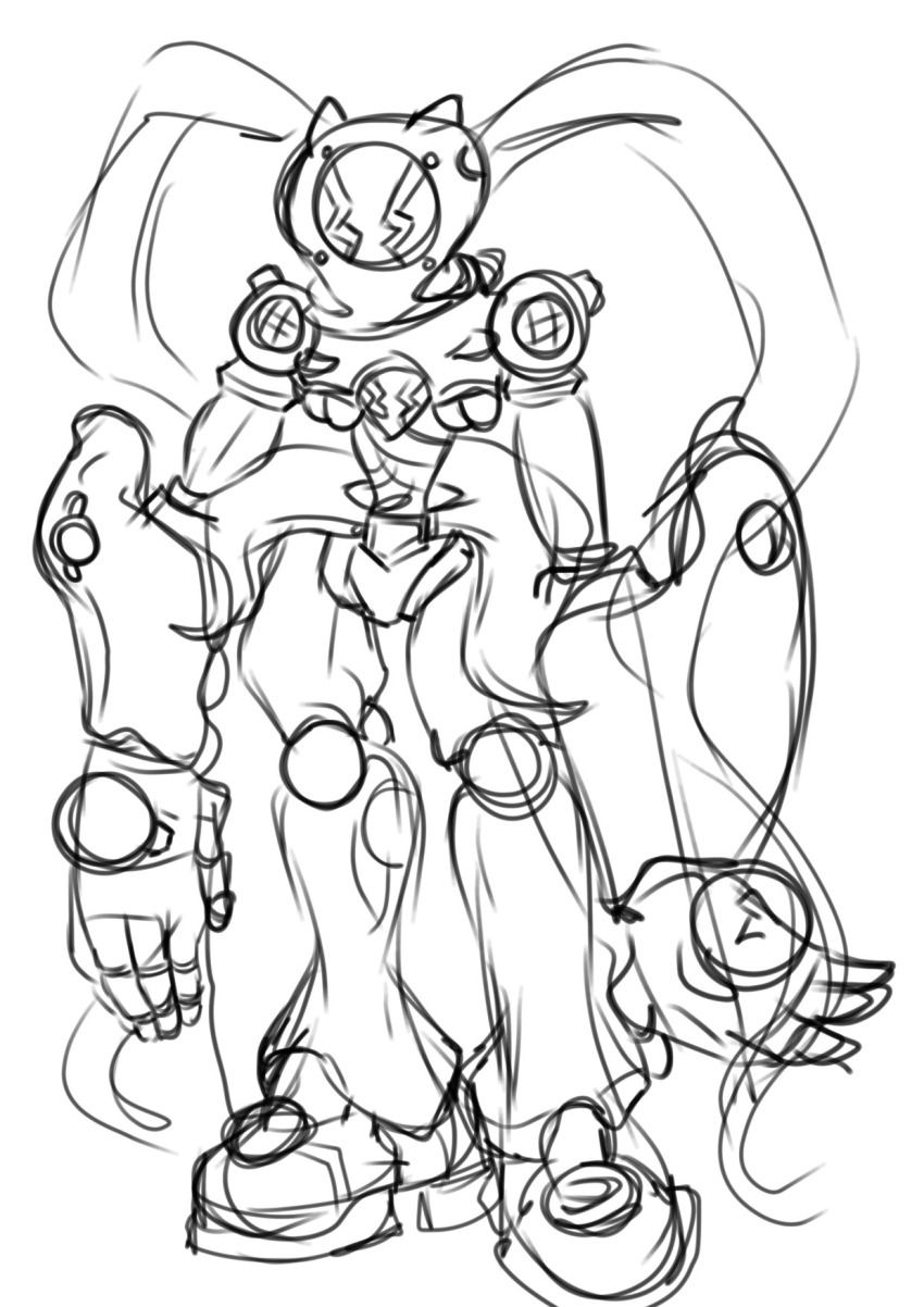 amphimon android armor digimon digimon_(creature) diving_suit full_armor gynoid mecha_girl robot_girl