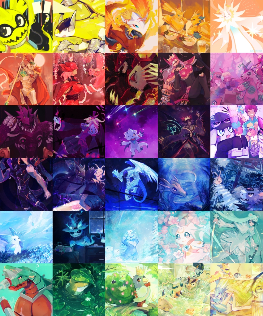 absurdres agumon ancientgreymon animal_hat appmon beelzebumon blucomon botamon breasts budmon cannon cherubimon cherubimon_(virtue) crown delumon demon demon_girl digimon digimon_(creature) dorbickmon dorumon dracomon drawmon energy_gun ex-tyranomon falcomon fallen_angel frogmon gammamon gargomon gatchmon ghostmon gummymon hat highres hiyarimon jumbogamemon kingchessmon kunemon lilithmon lilithmon_x-antibody looking_at_another looking_at_viewer lopmon lunamon magnamon marinangemon mark_of_evil mask medievaldukemon medium_breasts megidramon mephismon mephismon_x-antibody morphomon mouse_hat nun nyokimon offmon ozora_yujin pomumon psychemon punimon puyomon queenchessmon rafflesimon rapidmon_(perfect) ray_gun red_eyes regalecusmon seadramon shinkai_haru sistermon_ciel snowman sparrowmon tokomon toyagumon turtle ulforcev-dramon weapon wings wormmon yukiagumon yukidarumon