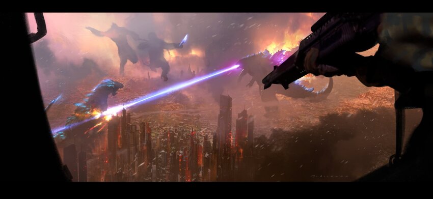 aircraft ape atomic_breath bone_weapon bone_whip breath_weapon church city clock clock_tower concept_art crossover crystal crystal_weapon day destruction dusk energy energy_beam explosion facial_hair fangs fighting fire giant giant_monster glowing glowing_crystal glowing_mouth glowing_spikes godzilla godzilla_(monsterverse) godzilla_(series) godzilla_evolved godzilla_x_kong:_the_new_empire gorilla gun helicopter highres kaiju king_kong king_kong_(series) kremlin_clock legendary_pictures machine_gun matt_allsopp military monster monsterverse moscow moscow_kremlin mouth_beam official_art open_mouth orangutan palace plasma plasma_beam real_world_location ribs russia saint_basil&#039;s_cathedral sharp_teeth shimo_(monsterverse) skar_king smoke snow snowing spasskaya_tower spiked_tail spikes spine st_basil&#039;s_cathedral storm tail teeth thagomizer toho tower war_paint weapon whip whip_sword whipslash wind