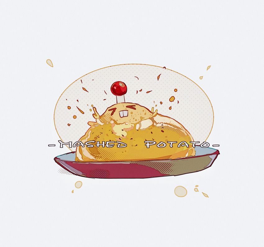 highres hightguy mashed_potatoes no_humans plant plants_vs._zombies potato_mine_(plants_vs._zombies) white_background