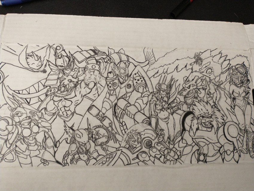 apollomon armor bacchusmon blindfold ceresmon ceresmon_medium dianamon digimon digimon_(creature) junomon jupitermon looking_at_viewer marsmon mask mercurymon midriff minervamon neptunemon olympos_xii venusmon vulcanusmon wings