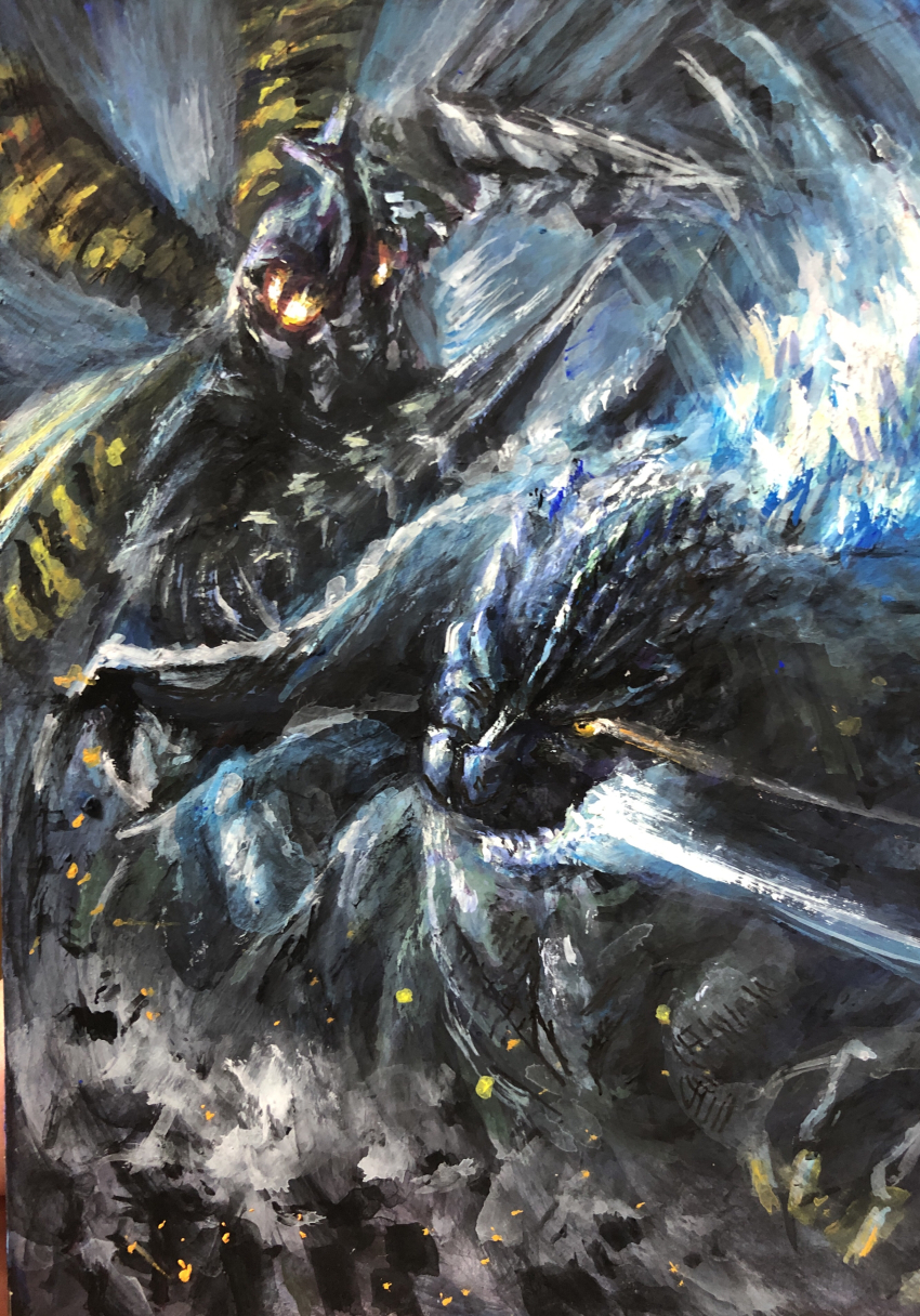 absurdres armor claws destruction drill fangs g.n.a giant giant_monster glowing glowing_mouth godzilla godzilla_(series) godzilla_vs._megalon_(1973) godzilla_vs._megalon_(2023_short) highres horns jaws kaiju long_tail megalon monster no_humans open_mouth scales sharp_teeth single_horn spikes spines tail teeth toho wings