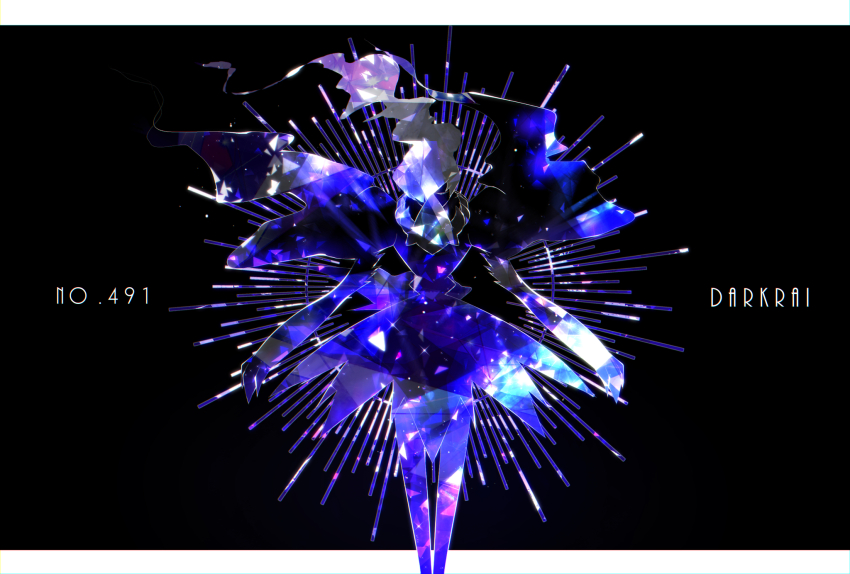 1other black_background character_name chromatic_aberration closed_eyes darkrai gen_4_pokemon hair_over_one_eye highres iogi_(iogi_k) legendary_pokemon letterboxed long_hair mythical_pokemon nintendo one_eye_covered other_focus outside_border pokedex_number pokemon pokemon_(creature) solo standing straight-on u_u