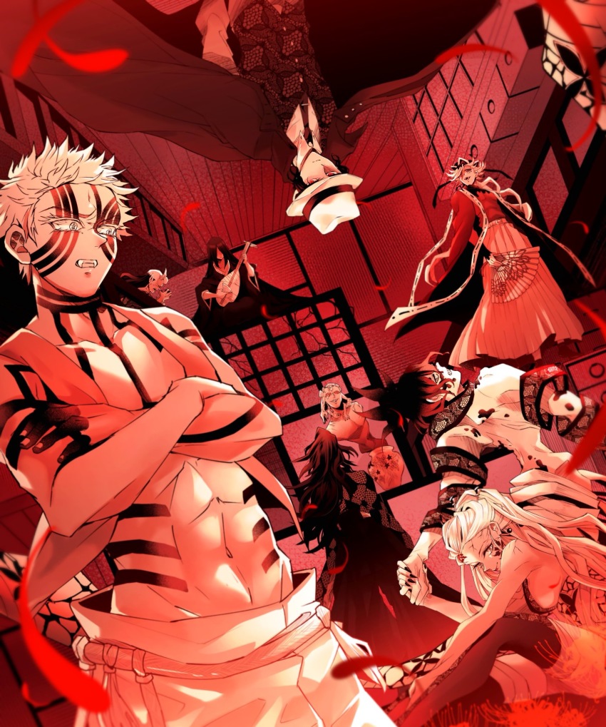 A vibrant splash of color highlights the raw emotion in their eyes